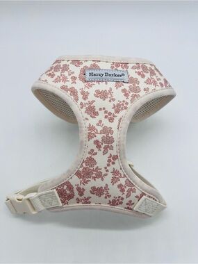 Harry Barker Cream & Pinkish Floral Dog Harness Size Small